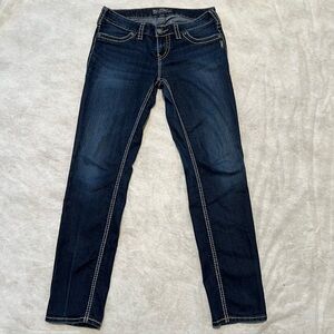 Silver Jeans Suki Jegging Flap Pocket Y2K Skinny Ankle Dark Wash Women’s 29/L29
